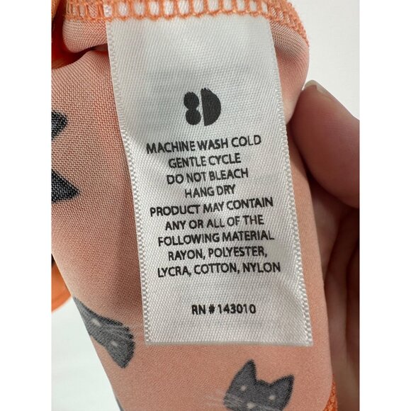 DotDotSmile Girls Dress 6/12 Months Orange with Black Cats New With Tags - Picture 4 of 5